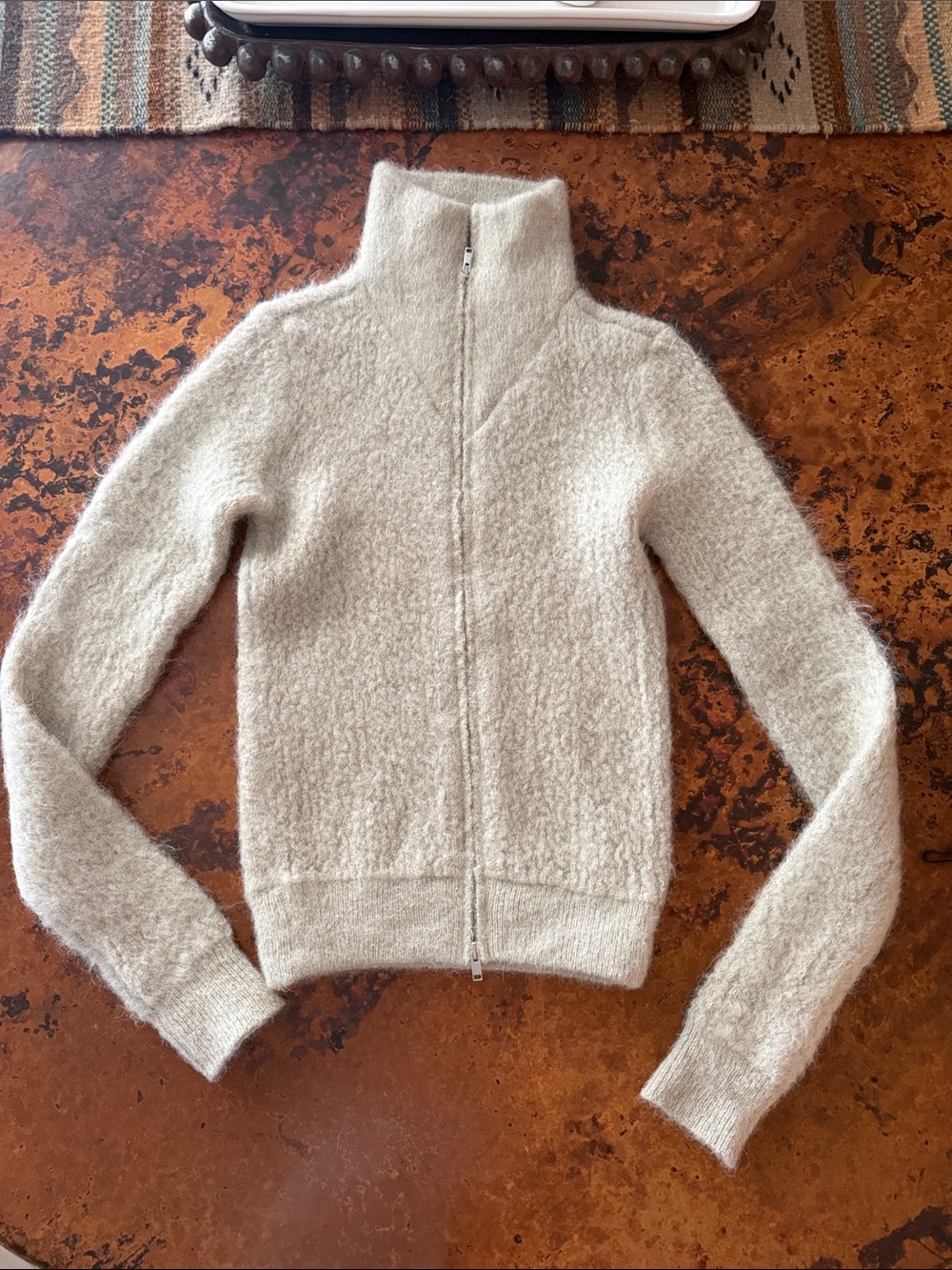 Isabel Marant Cream Zip-Front Teddy Jacket